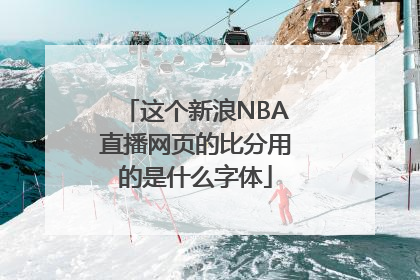 这个新浪NBA直播网页的比分用的是什么字体